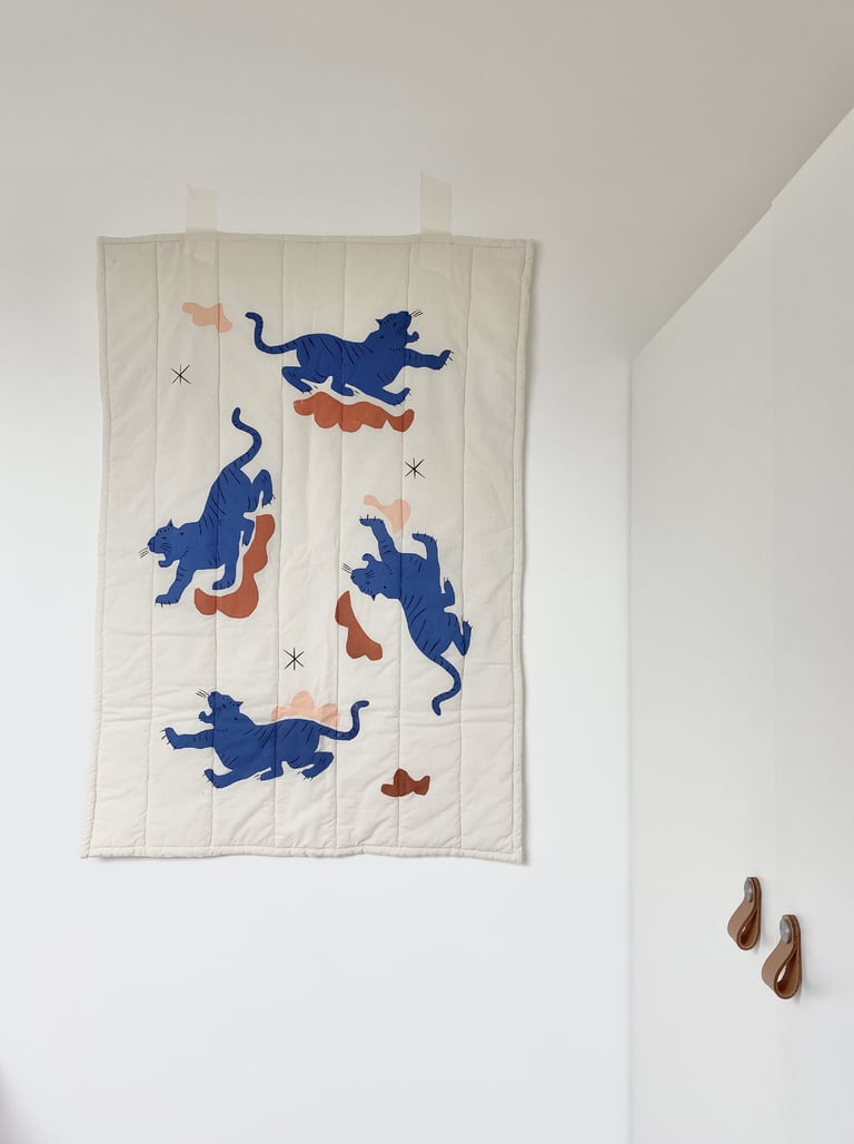 Édredon " les tigres bleus " Image 2