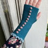 Wrist Worms, Dots, Turquoise & Pink & Blue (unique)