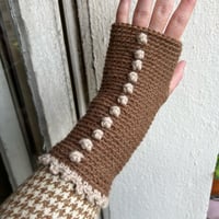 Image 3 of Wrist Worms, Dots, Almond & Beige