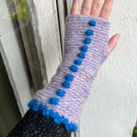 Image 3 of Wrist Worms, Chunky Lila melange & blue (unique)