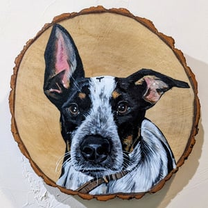 9"-12" Tree Slice Pet Portrait 