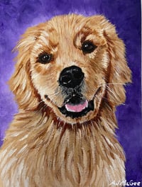 Image 1 of Custom Pet Portrait - Acrylic on Canvas Panel