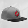 FLAT SNAPBACK CAP GREY/BLACK