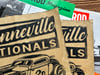 Bonneville Nationals aged Linocut Print (Black Ink on 120gr sand toned paper edition) FREE SHIPPING