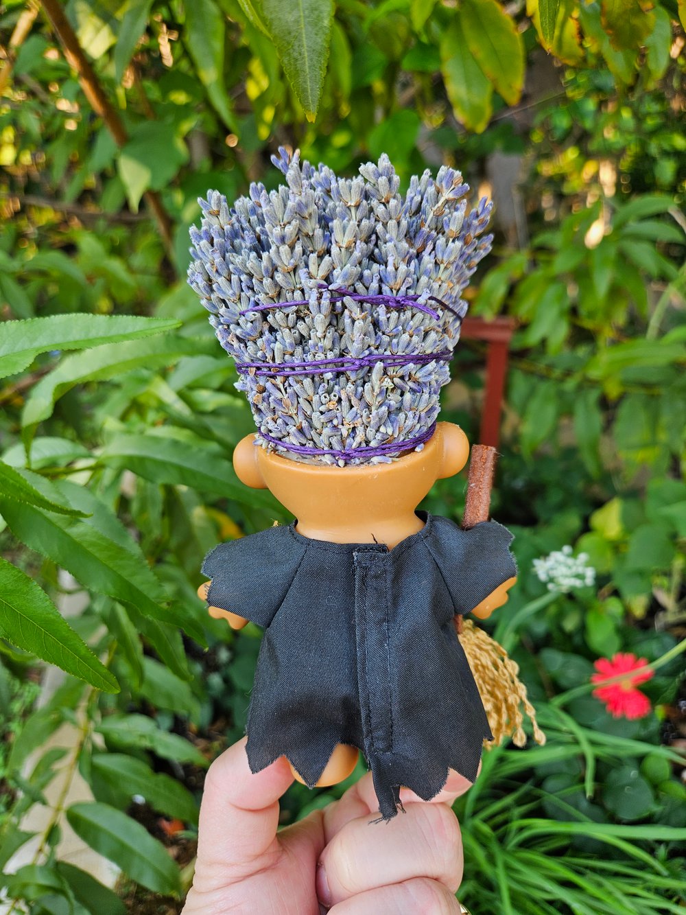 Lavender Witch with Pointy Hat 6"