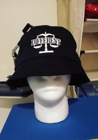 Image 1 of BLACK "DIFFERENT" ⚖️ BUCKET HAT 