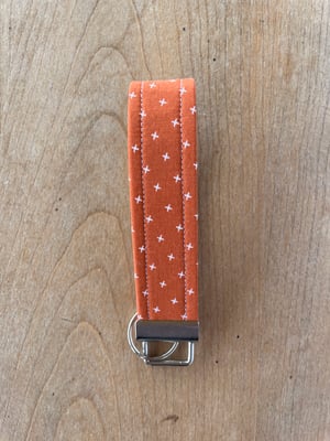 Image of Burnt orange pattern Fabric Key Fobs - Free Shipping!