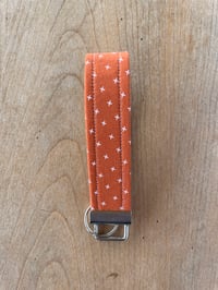Image 4 of Burnt orange pattern Fabric Key Fobs - Free Shipping!