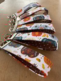 Image 2 of Colorful Pumpkin Fabric Key Fobs - Free Shipping!