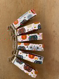 Image 4 of Colorful Pumpkin Fabric Key Fobs - Free Shipping!