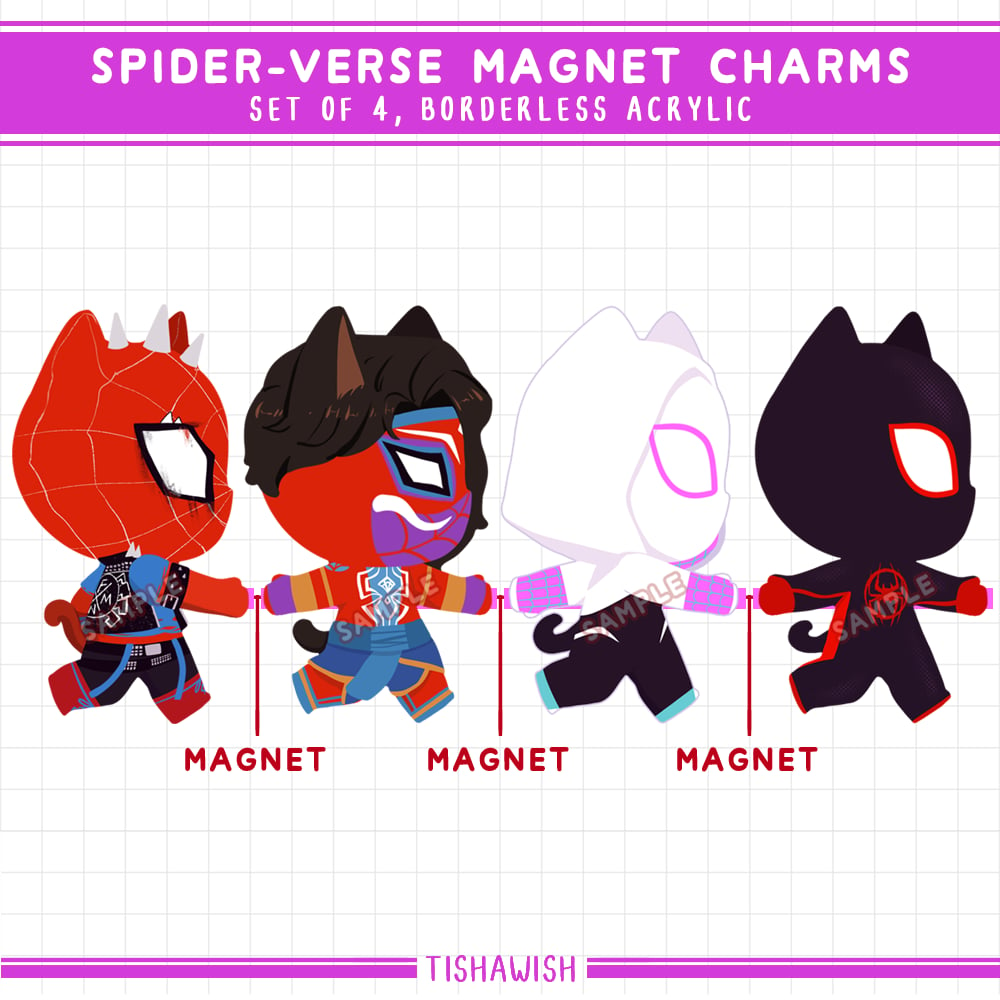 [Magnet Charm] Spiderverse Magnet Charm