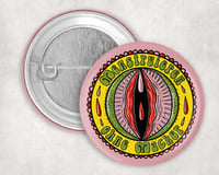 'MENSTRUIEREN OHNE MACKER" BADGE 