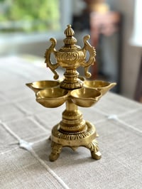 Brass Lamp with 5 diyas 23