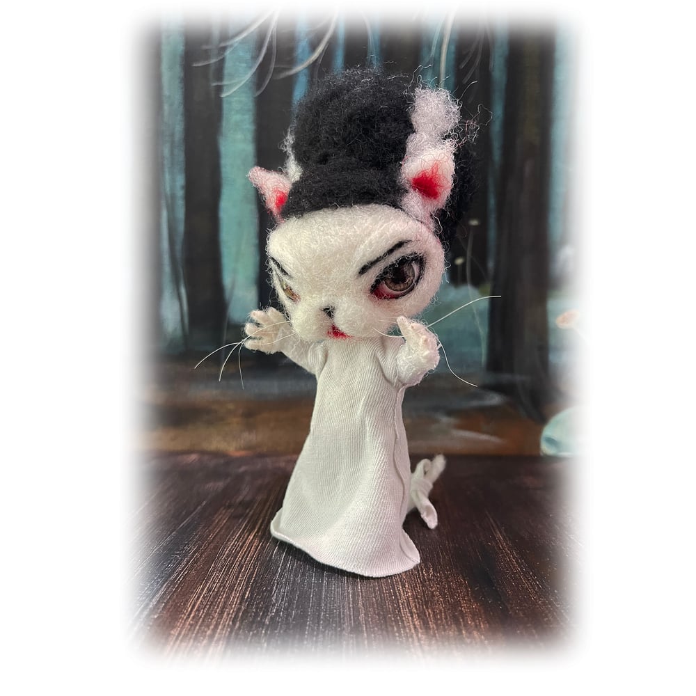 Image of The Bride of Frankencat (Wool Sculpt)
