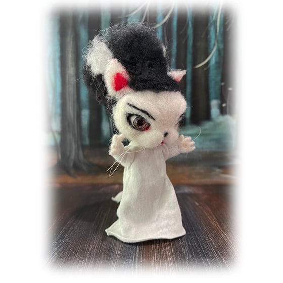 Image of The Bride of Frankencat (Wool Sculpt)
