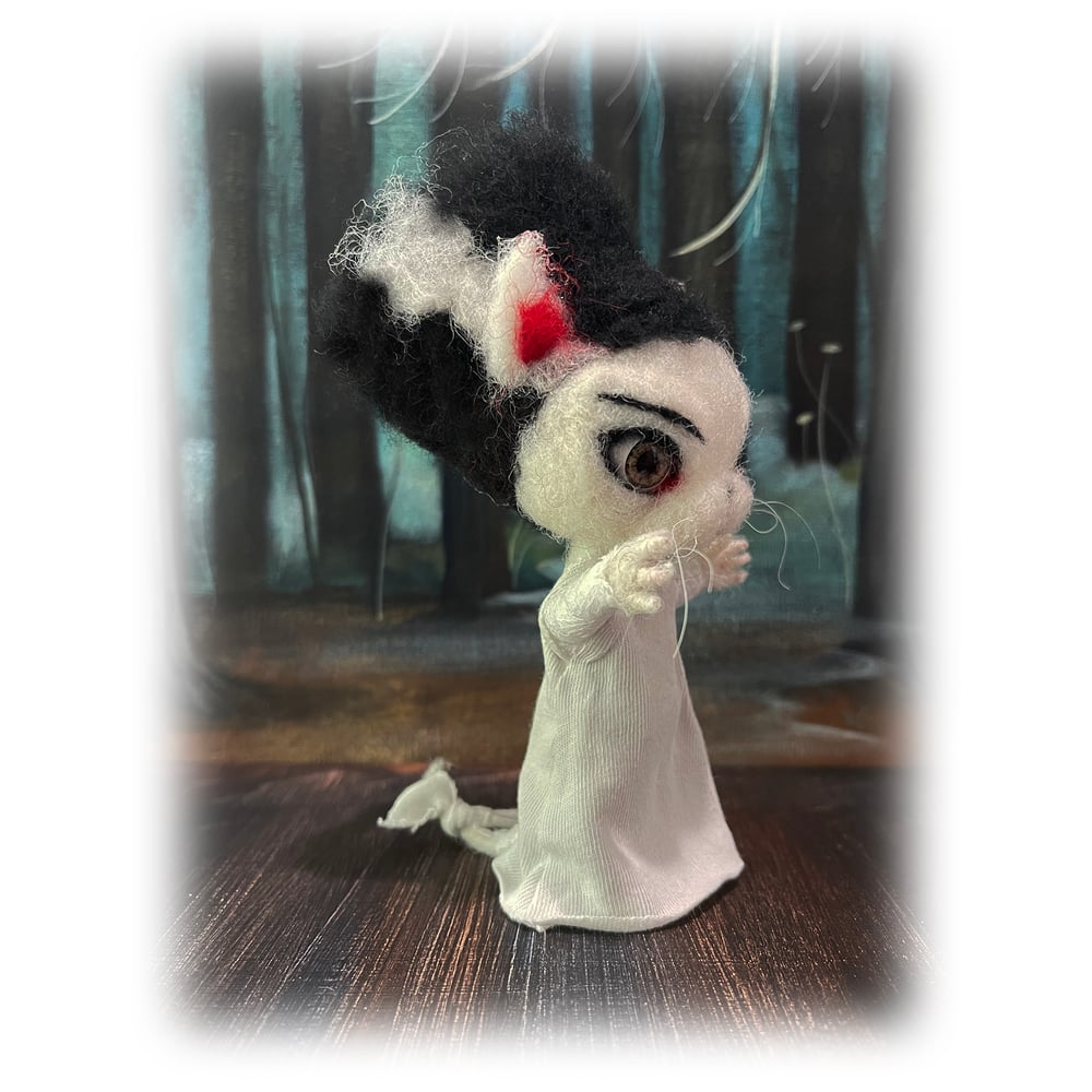 Image of The Bride of Frankencat (Wool Sculpt)