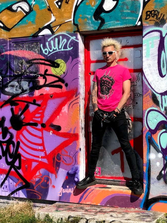 "Danger" T-shirt pink distort