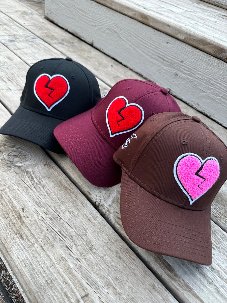 Image of "Broken Heart" Chenille Structured Caps