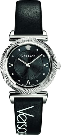 Image 1 of Versace Women's Black 35 mm V- Motif Vintage Logo Watch VERE00918
