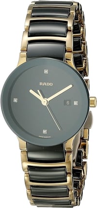 Image 1 of Rado Women's R30930712 Centric Jubile Two Tone Black Ceramic Bracelet Watch