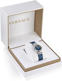 Image 3 of ersace Womens Blue 27 mm Greca Logo Watch VEZ100121