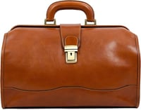 Image 1 of Time Resistance Leather Doctor Bag - Italian Handmade Medical Bag - Vintage Style Handbag - Real Lea
