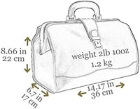 Image 2 of Time Resistance Leather Doctor Bag - Italian Handmade Medical Bag - Vintage Style Handbag - Real Lea
