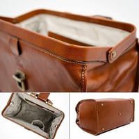 Image 4 of Time Resistance Leather Doctor Bag - Italian Handmade Medical Bag - Vintage Style Handbag - Real Lea