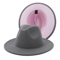 GREY LIGHT PINK | 58CM FEDORA