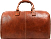 Image 1 of Leather Garment Bag Travel Duffel Bag for Suits and Dresses Carry-on Suitcase for Clothes Protection