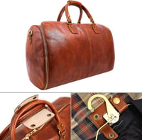 Image 4 of Leather Garment Bag Travel Duffel Bag for Suits and Dresses Carry-on Suitcase for Clothes Protection