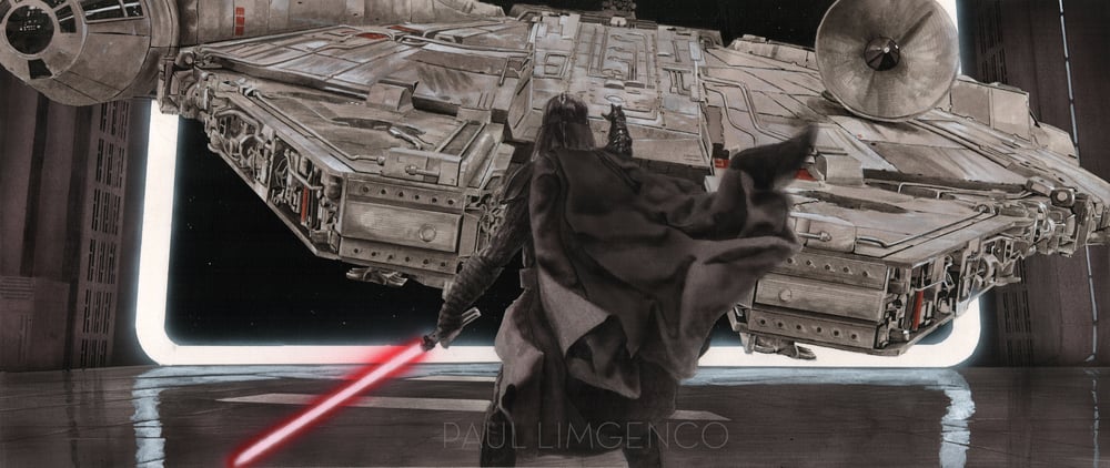 Image of XL - Darth Vader and the Millennium Falcon