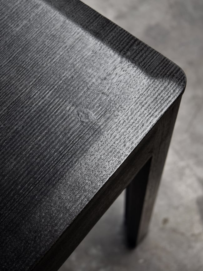 PRUE V2 DESK WITH DRAWERS IN TORCHED TASMANIAN OAK