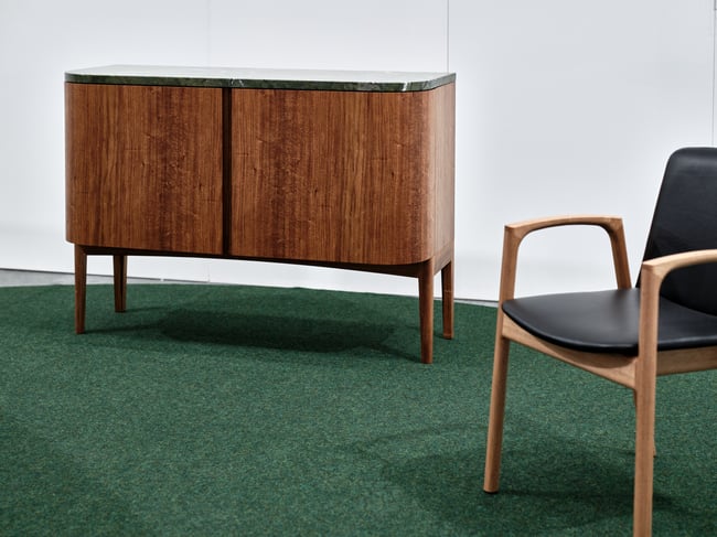 DILSTON DRINKS CABINET IN TASMANIAN BLACKWOOD AND MARBLE