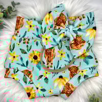 Floral Cow Bummies