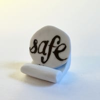 Image 1 of safe (miniature) with porcelain stand 