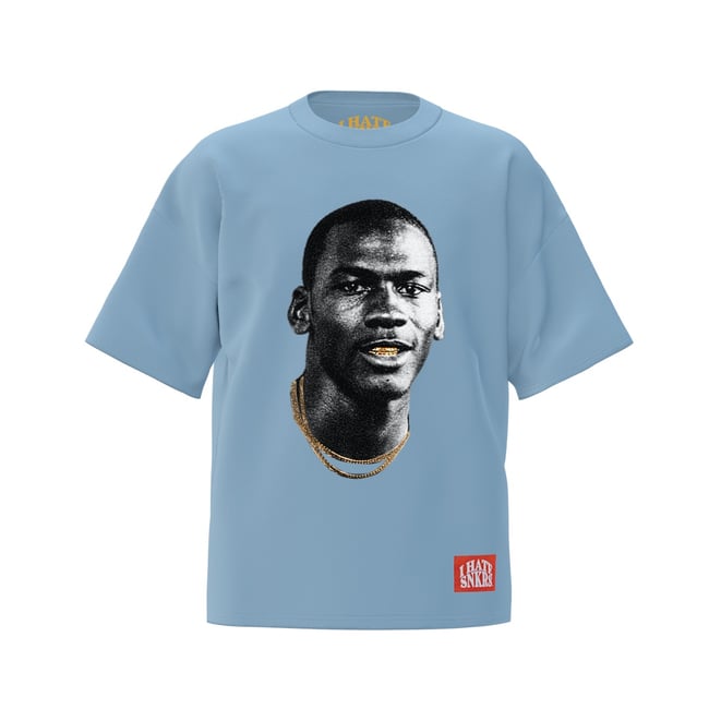 Gold Mouth Tee Clear Blue