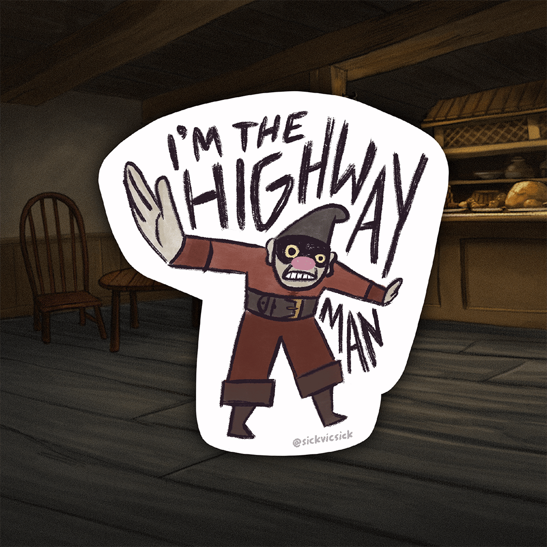 Highway Man Sticker - Over the Garden Wall Art