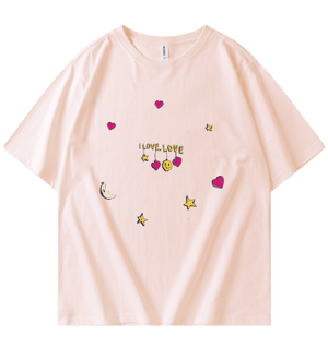 Pink " I Love, Love " Shirt 