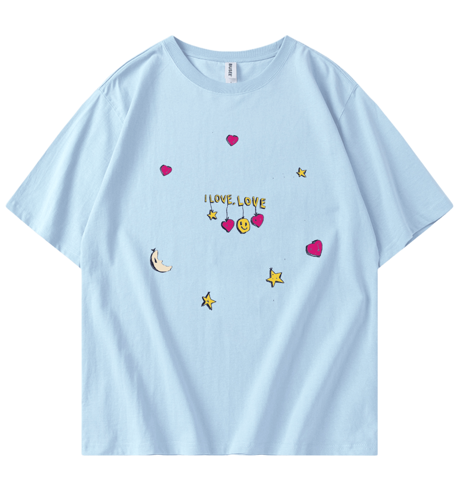 Baby Blue " I Love, Love " Shirt 