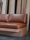 CLOVER SUNKEN LOUNGE IN TASMANIAN OAK WITH SUNDANCE LEATHER