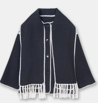 BLACK WITH WHITE TRIM JACKET (SMALL)