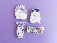 Image 1 of Lot de stickers holographiques - Amour