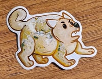 Garlic Knot Pup Sticker