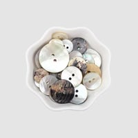 High-End Natural Shell Button-Mussel Shell Buttons【Two Holes】*10 Packs