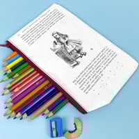 Image 1 of Alice in Wonderland Book Page Pencil Case “Drink me”