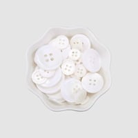 High-End Natural Shell Button-Pearl Shell Buttons【Four-Hole with Thin Rim】*10 Packs
