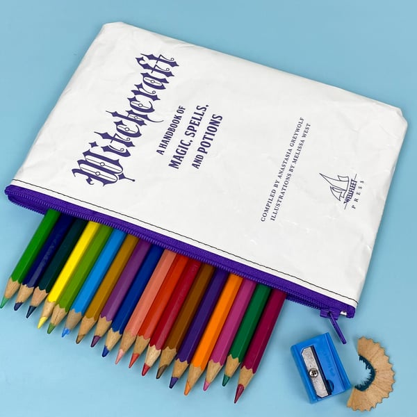 Image of Witchcraft: Handbook of Magic, Spells, and Potions, Book Page Pencil Case
