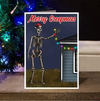 Image of 10 Pack - Giant Skeleton Merry Creepmas Card