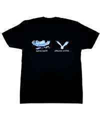 Image 1 of same earth different worlds t-shirt 